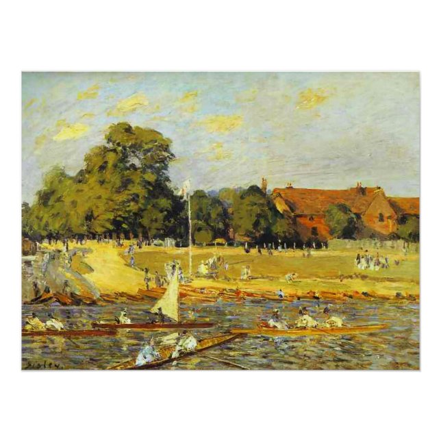 Regatta at Hampton Court Alfred Sisley Poster (Front)