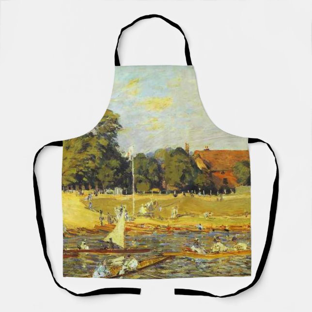 Regatta at Hampton Court Alfred Sisley Poster Apron (Front)