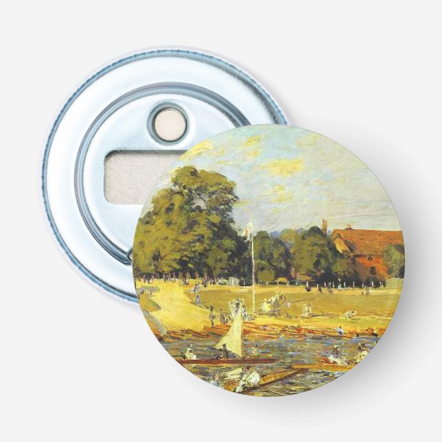Regatta at Hampton Court Alfred Sisley Poster Bottle Opener (Front)
