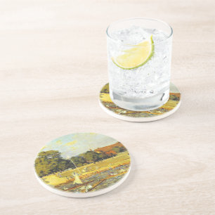 Regatta at Hampton Court Alfred Sisley Poster Coaster