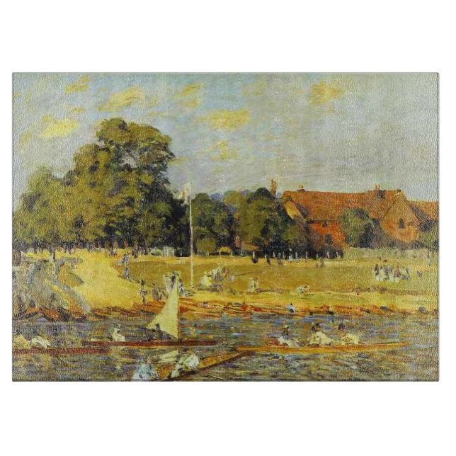 Regatta at Hampton Court Alfred Sisley Poster Cutting Board (Front)