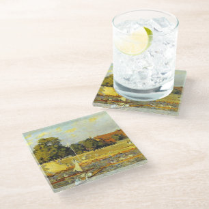 Regatta at Hampton Court Alfred Sisley Poster Glass Coaster