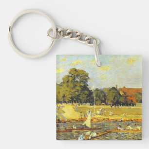 Regatta at Hampton Court Alfred Sisley Poster Key Ring