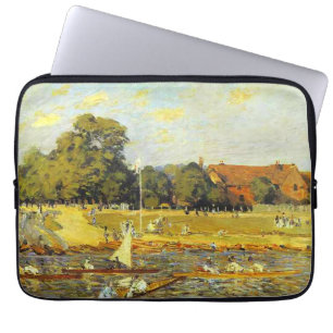 Regatta at Hampton Court Alfred Sisley Poster Laptop Sleeve