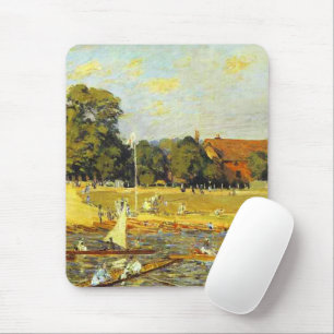 Regatta at Hampton Court Alfred Sisley Poster Mouse Mat