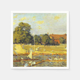 Regatta at Hampton Court Alfred Sisley Poster Napkin