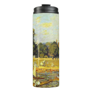 Regatta at Hampton Court Alfred Sisley Poster Thermal Tumbler