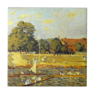 Regatta at Hampton Court Alfred Sisley Poster Tile