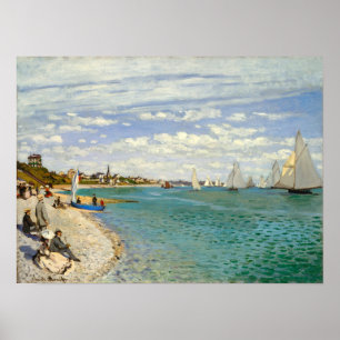 Regatta at Sainte-Adresse, Monet Poster