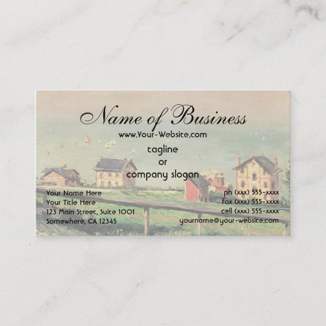 Regatta at Villerville by Gustave Caillebotte Business Card (Front)