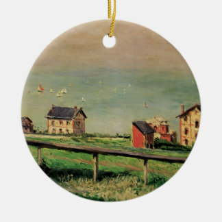 Regatta at Villerville by Gustave Caillebotte Ceramic Tree Decoration
