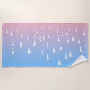 Regatta Boats on the Ocean Beach Towel