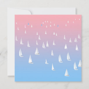 Regatta Boats on the Ocean Card