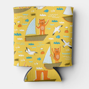 Regatta Cats: Nursery Animal Vintage Can Cooler