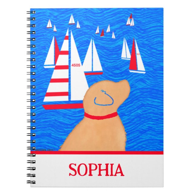 Regatta Day Yellow Dog  Notebook (Front)