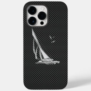 Regatta Sailboat on Carbon Fibre Style Case-Mate iPhone 14 Pro Max Case