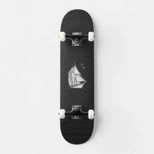 Regatta Sailboat on Carbon Fibre Style Skateboard