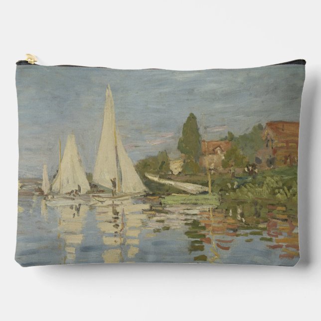 Regattas at Argenteuil, OIl Painting, Claude Monet Accessory Pouch (Front)