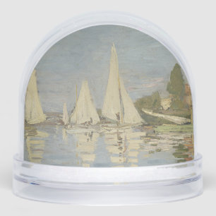 Regattas at Argenteuil, OIl Painting, Claude Monet Snowglobe