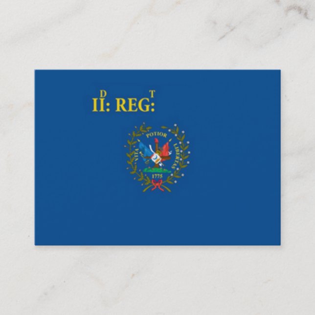 Regemental Colours Business Card (Front)