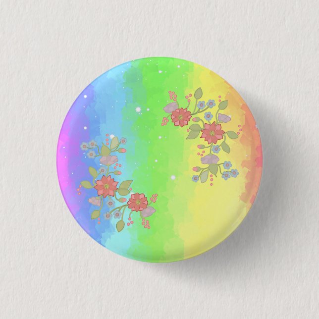 Regenbogen  3 cm round badge (Front)