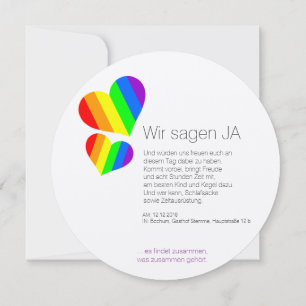 Regenbogen Einladung Invitation