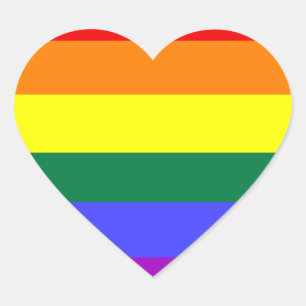 Regenbogen Flagge Heart Sticker