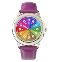 Regenbogen Lernuhr Armbanduhr 12 Stunden Anzeige