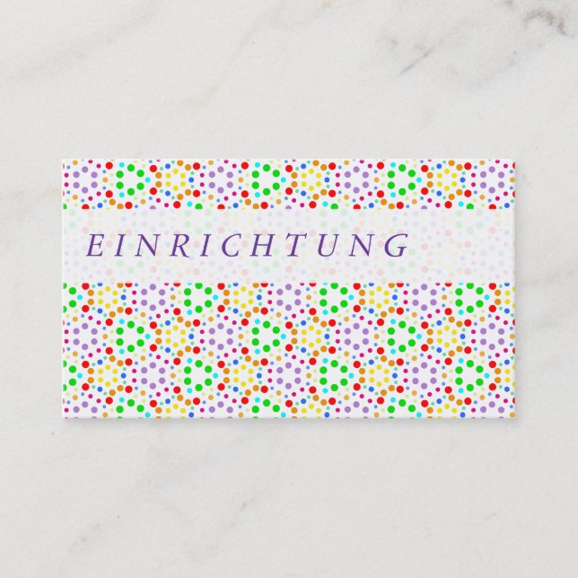 Regenbogen Visitenkarten Business Card (Front)