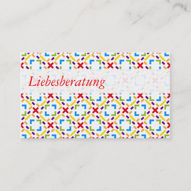 Regenbogen Visitenkarten Business Card (Front)