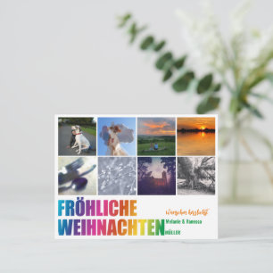Regenbogen Weihnachtspostkarte Postkarte Postcard
