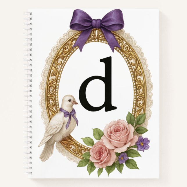 Regency Art Letter D Luxury Monogram Journal (Front)
