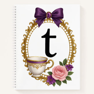 Regency Art Letter T Luxury Monogram Journal 