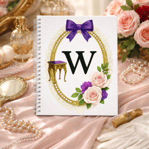 Regency Art Letter W Luxury Monogram Journal