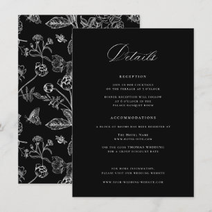 Regency Black Wedding Details Enclosure Card