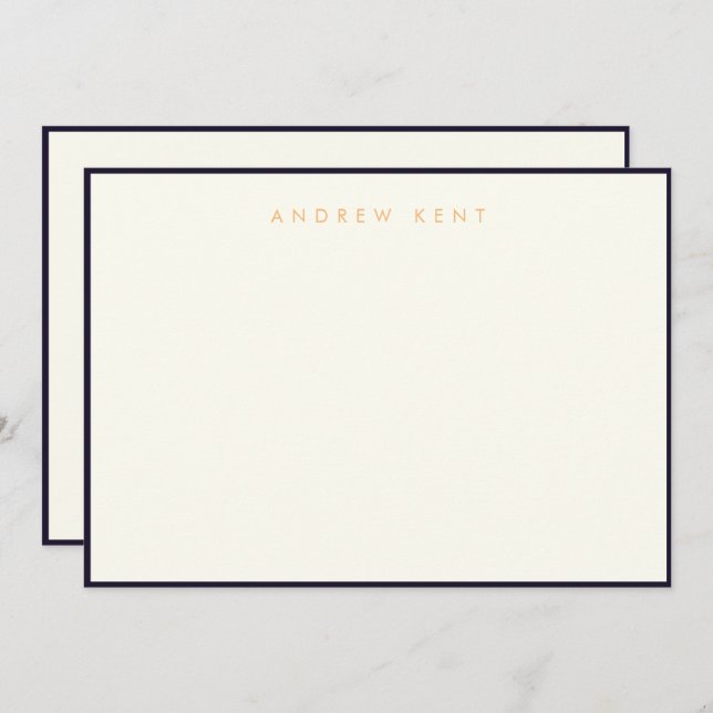 Regency Border Flat Note Card 5"x7" (Front/Back)