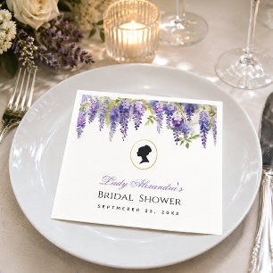 Regency Bridal Shower Vintage Wisteria Floral Napkin
