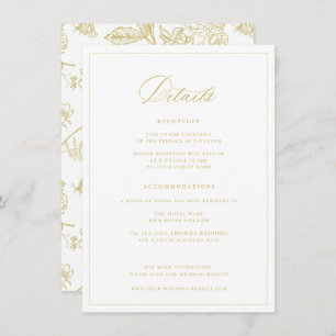 Regency Era Gold Wedding Details Enclosure Card