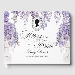 Regency Era Lilac Floral Bridal Shower Guest Book