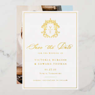 Regency Era Monogram Crest Wedding Photo