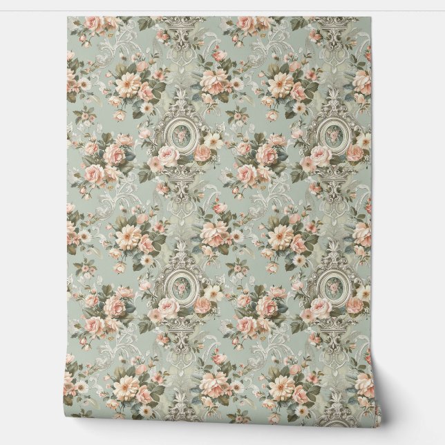 Regency Era Victorian England Pattern  Wallpaper (Unrolling)