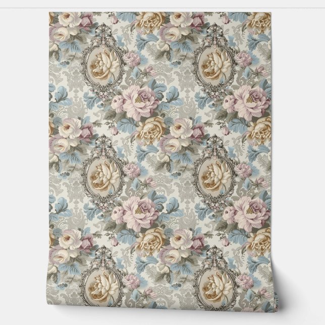 Regency Era Victorian England Pattern  Wallpaper (Unrolling)