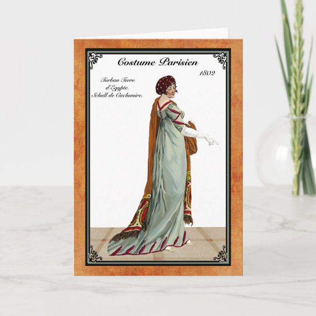 Regency Fashion 1802 greeting card (Front)