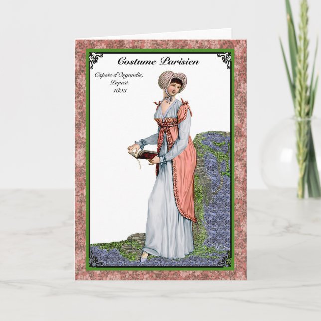 Regency Fashion 1803 greeting card (Front)