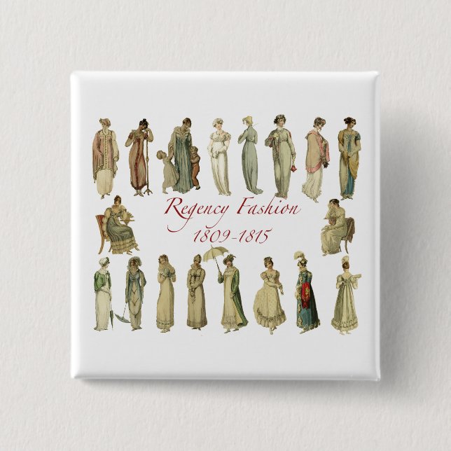 Regency Fashion 1809-1815 15 Cm Square Badge (Front)