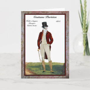 Regency Fashion 1814 greeting card