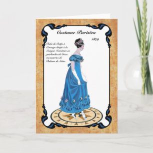 Regency Fashion 1819 greeting card