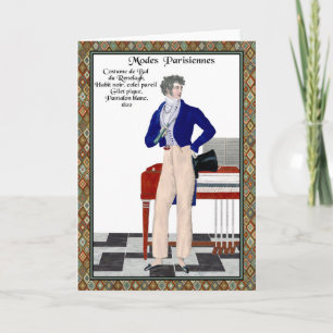 Regency Fashion 1822 greeting card