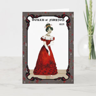 Regency Fashion 1825 greeting card