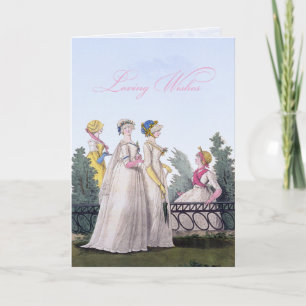 Regency Fashion Happy Birthday Greeting Card